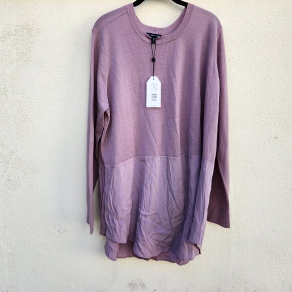 5/$100 SALE -  Universal Standard Dalia Mixed Media Sweater Orchid - Picture 4 of 9